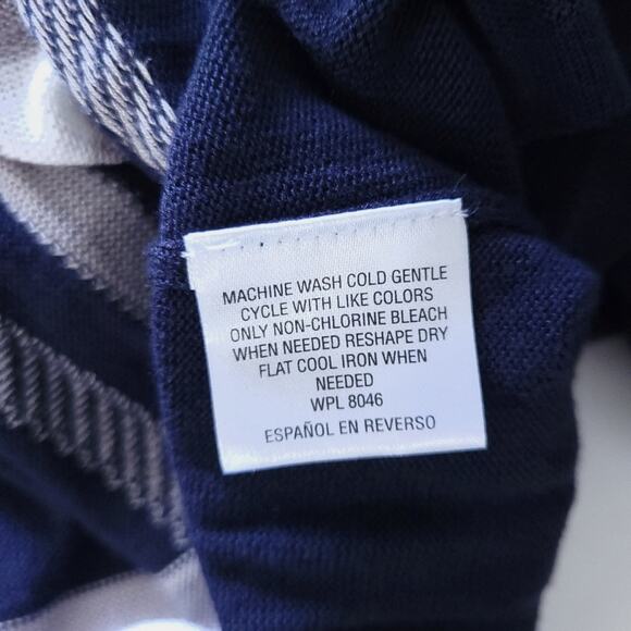 NEW Charter Club Lightweight Cardigan Sweater Petite Medium PM Navy Windowpane - Picture 8 of 8